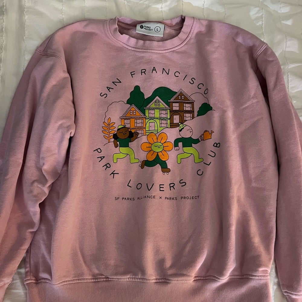 Pink Parks Project crew neck sweatshirt